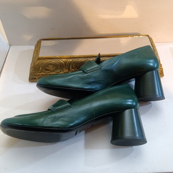 Halmanera DANI03 Baron Petrolio Green Leather Round Heeled Loafer 39.5 - Picture 5 of 12